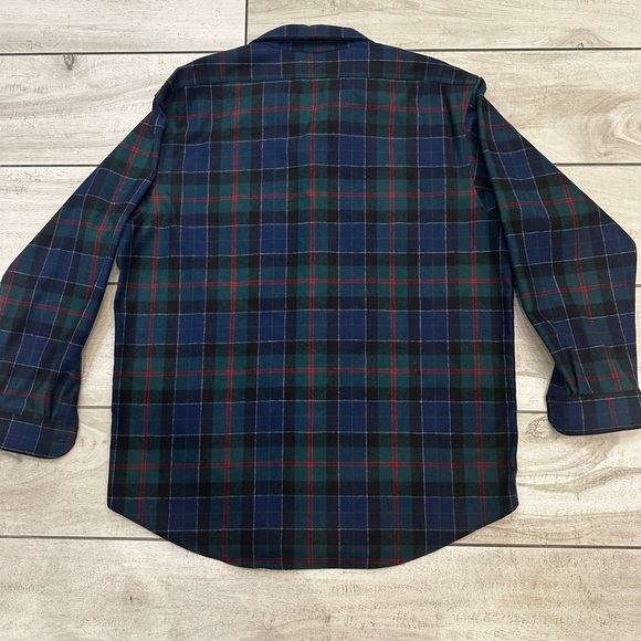 Vintage Pendleton Plaid Flannel Shirt wool size XL made in USA - Picture 7 of 9